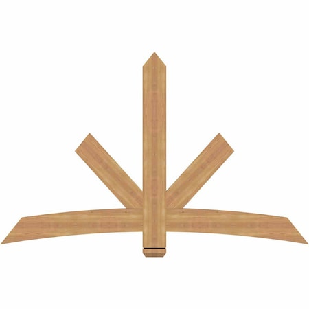 Ekena Millwork Alberta Smooth Timber Gable Bracket, Western Red Cedar, 72"W x 45"H x 1 1/2"D x 5 1/2"F, 15/12 Pitch GBW072X45X0206ALB00SWR